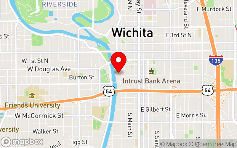 Map for 2024 Kansas Opioid & Stimulant Conference at 400 W Waterman St, Wichita, Kansas, 67202, United States Map for 2024 Kansas Opioid & Stimulant Conference at 400 W Waterman St, Wichita, Kansas, 67202, United States
