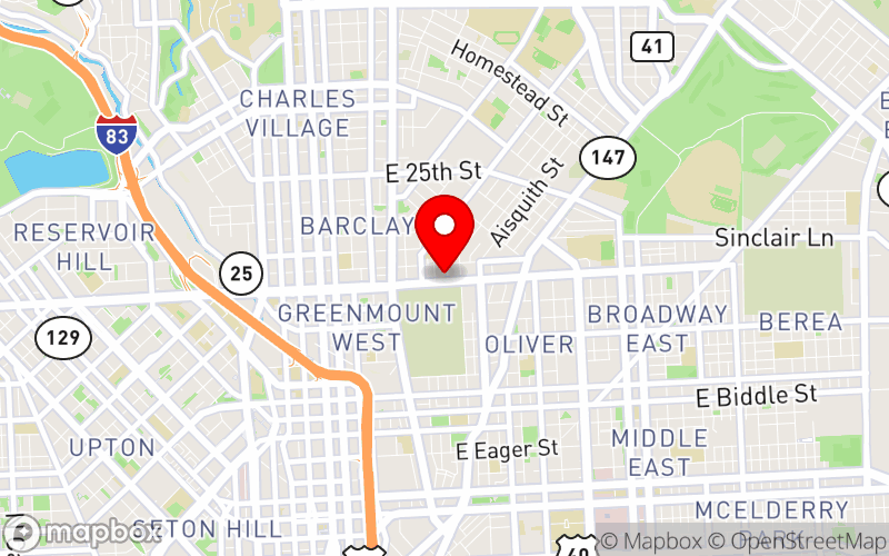 Map for Tackling Men's Mental Health Conference at 928 E North Avenue, Baltimore, MD 21202