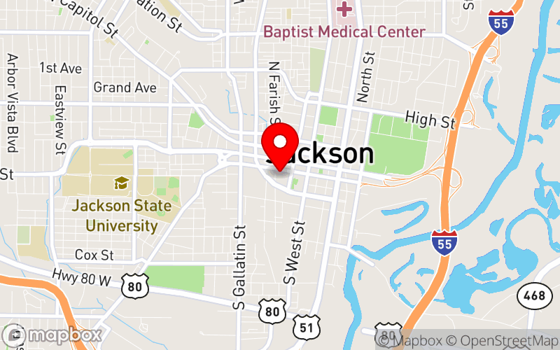 Map for Mississippi Mental Health Faith-Based Summit at 105 E. Pasagoula Street, Jackson, MS 39201 Map for Mississippi Mental Health Faith-Based Summit at 105 E. Pasagoula Street, Jackson, MS 39201