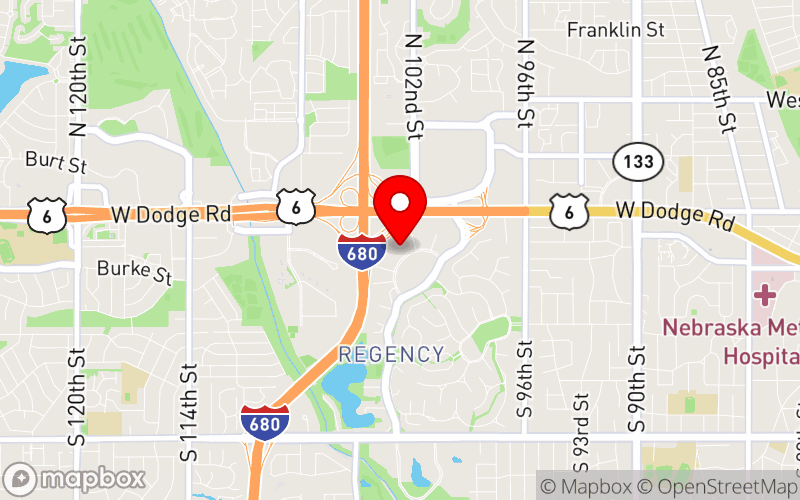 Map for 2024 Annual Spring Meeting at 10220 Regency Circle, Omaha Map for 2024 Annual Spring Meeting at 10220 Regency Circle, Omaha