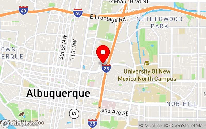 Map for PMANM 2024 Fall Conference at 1000 Woodward Pl NE, Albuquerque, NM Map for PMANM 2024 Fall Conference at 1000 Woodward Pl NE, Albuquerque, NM