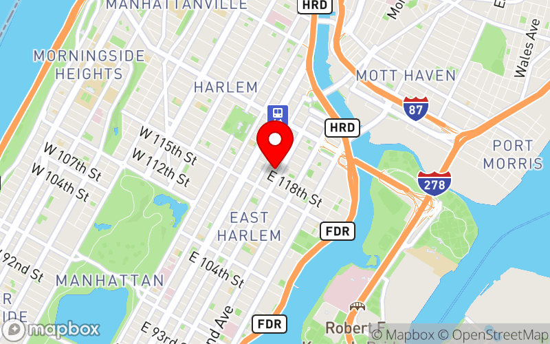 Map for 8th Annual Substance Use and Mental Health Peer Conference at 2180 Third Avenue, New York, NY 10035
