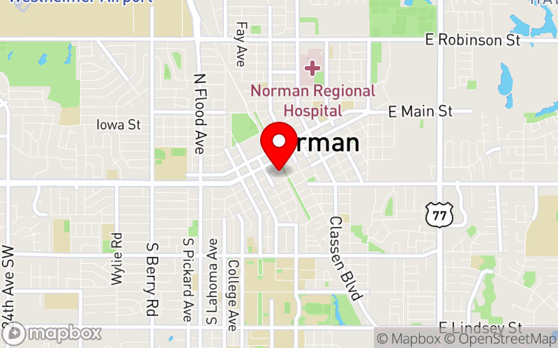 Map for OKMHCA Spring 2024 Conference at 210 James Garner Ave, Norman, OK 73069, USA Map for OKMHCA Spring 2024 Conference at 210 James Garner Ave, Norman, OK 73069, USA