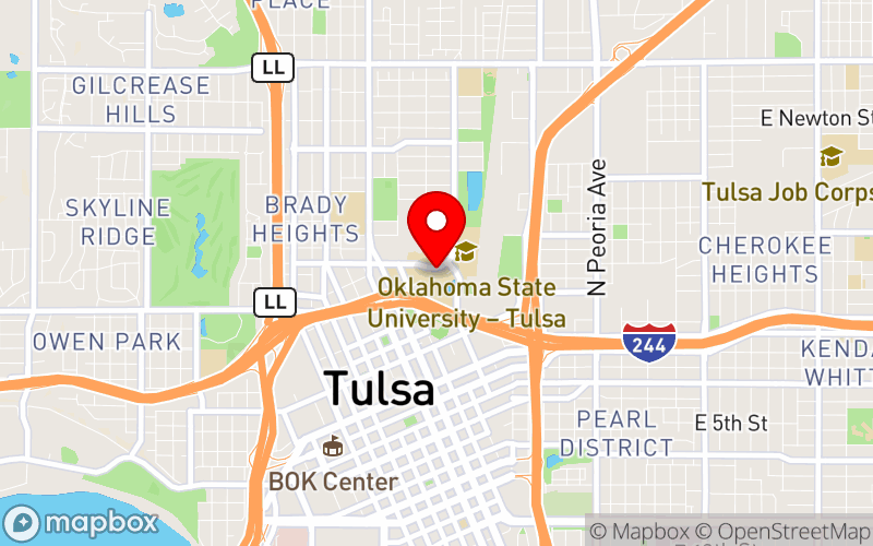 Map for 2024 Bridging the Gap in Pediatric Mental Health Care at 700 N Greenwood Ave, Tulsa, OK Map for 2024 Bridging the Gap in Pediatric Mental Health Care at 700 N Greenwood Ave, Tulsa, OK