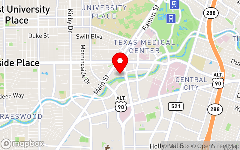 Map for 2024 UTHealth Houston Psychiatry Update Conference at 1825 Pressler St. Houston, TX 77030