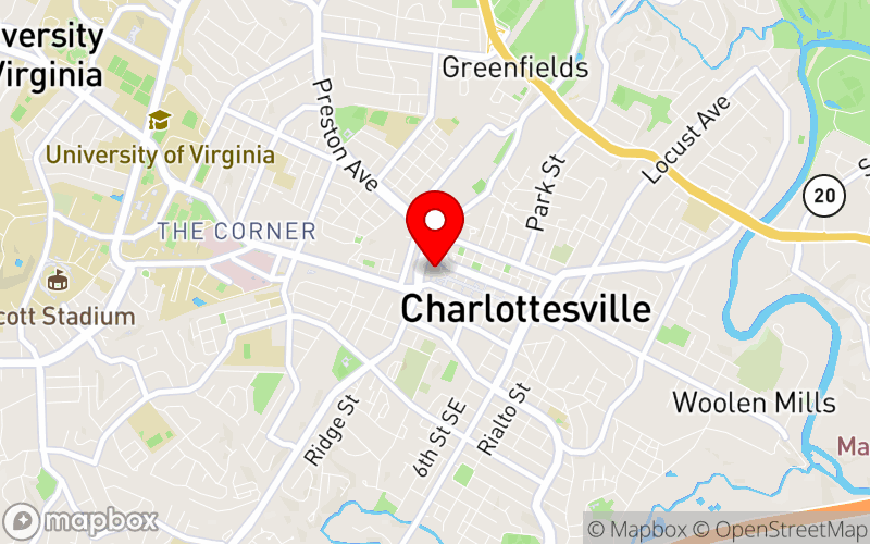 Map for 2024 VACBP Fall Conference at 212 Ridge McIntire Road, Charlottesville, VA 22903, United States Map for 2024 VACBP Fall Conference at 212 Ridge McIntire Road, Charlottesville, VA 22903, United States