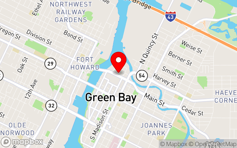Map for 2024 Mental Health & Wellness Symposium at 333 Main St, Green Bay, WI 54301, USA Map for 2024 Mental Health & Wellness Symposium at 333 Main St, Green Bay, WI 54301, USA