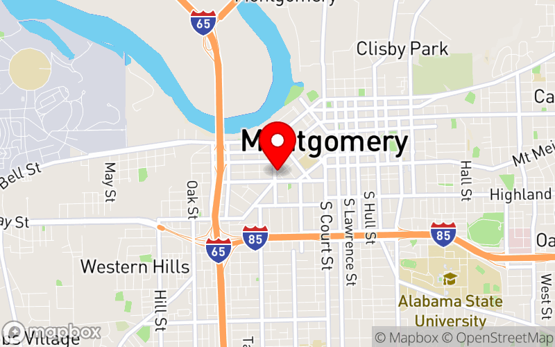 Map for Counseling and Treating People of Colour Conference at 600 Montgomery Street, Montgomery, Alabama 36104, United States