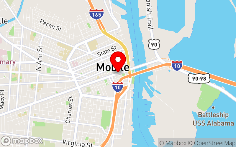 Map for 2025 CAAA Annual May Conference at Battle House Renaissance Mobile Hotel & Spa, Mobile, AL Map for 2025 CAAA Annual May Conference at Battle House Renaissance Mobile Hotel & Spa, Mobile, AL
