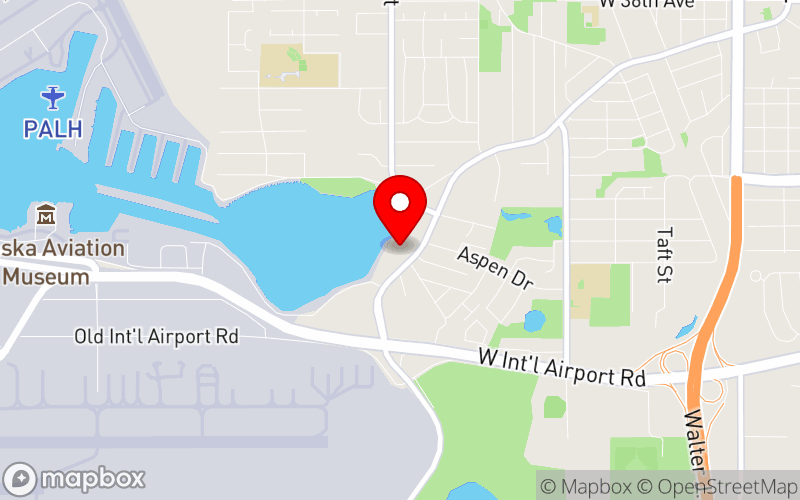 Map for 2025 Fall Members’ and Affiliates’ Conference at 4800 Spenard Road, Anchorage, Alaska 99517