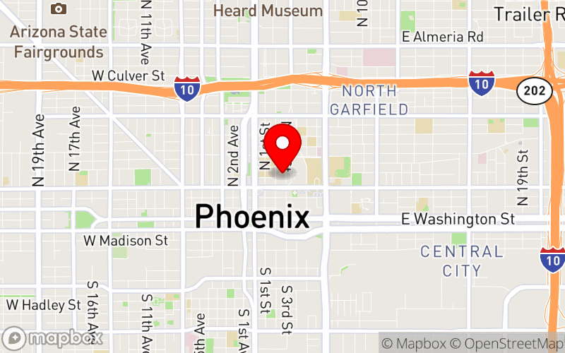 Map for 2025 Annual Meeting at 340 N 3rd St, Phoenix, AZ 85004, USA Map for 2025 Annual Meeting at 340 N 3rd St, Phoenix, AZ 85004, USA