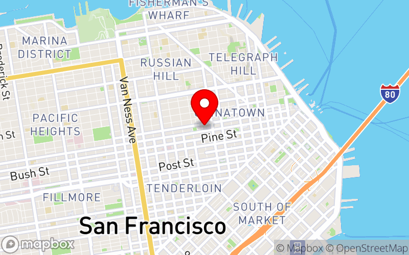 Map for 2025 Annual Meeting and Scientific Symposium at 950 Mason St, San Francisco, CA 94108