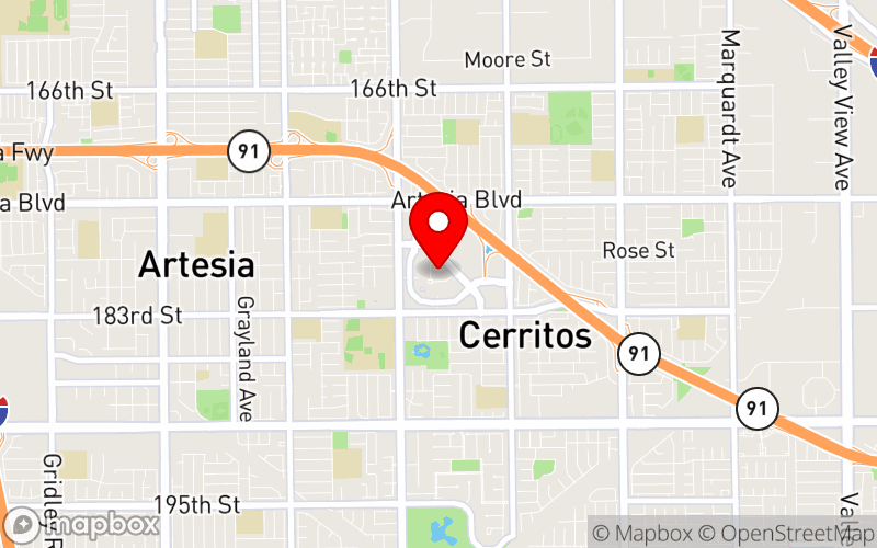 Map for 2nd Annual Mercy Mental Health Summit 2025 at 12725 Center Court Drive South, Cerritos, CA, 90703, United States