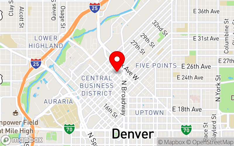 Map for Behavioral Health Momentum Summit at 2101 Arapahoe St, Denver, CO 80205