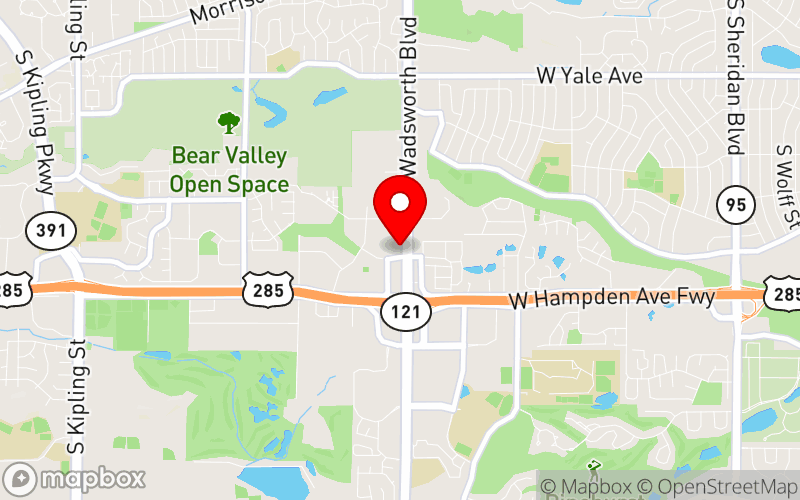 Map for COAFCC 2025 Spring Conference & Annual Members’ Meeting at 360 Union Blvd, Lakewood, CO