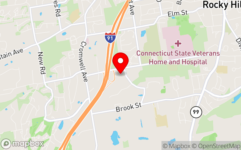Map for 2025 CT APSE Conference- ImpaCT: Accessing Jobs, Advancing Careers at 100 Capitol Boulevard, Rocky Hill, CT 06067