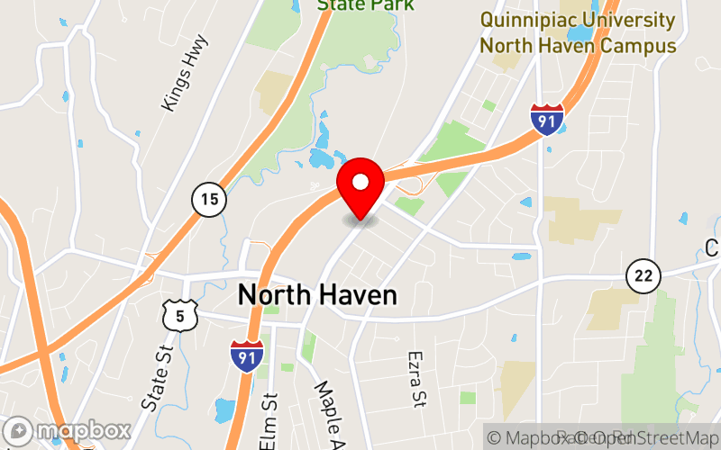 Map for 2025 BIAC Annual Professional Conference at Quinnipiac University, School of Medicine, North Haven, CT