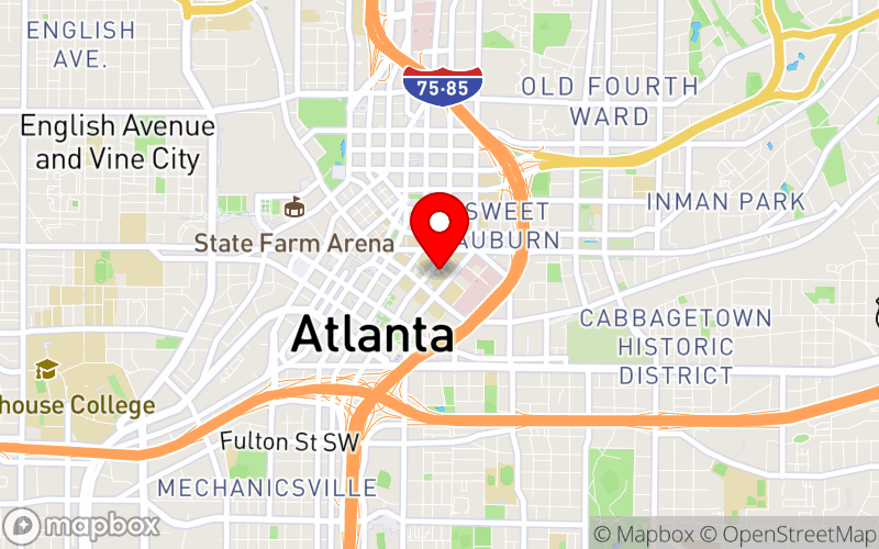 Map for Georgia Association for Infant Mental Health (GA-AIMH) Conference at 55 Gilmer St SE, Atlanta, GA 30303