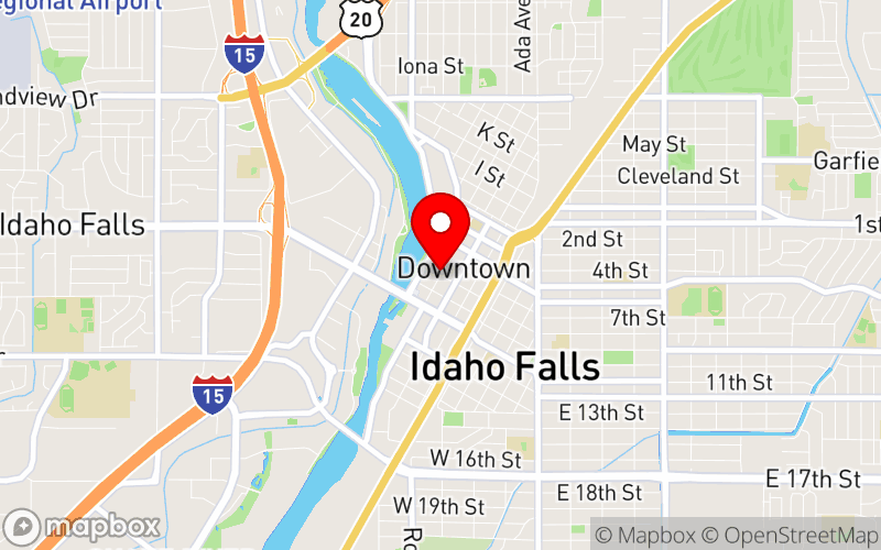 Map for 2025 Fall Conference at Idaho State University, Bennion Student Union Building, Room 8150, Idaho Falls, ID