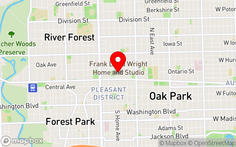 Map for 2025 ACACI Bi-Annual Conference at 178 Forest Avenue, Oak Park, IL 60301, United States
