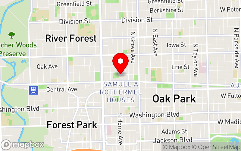 Map for 2025 IL-APT Conference at 178 Forest Ave, Oak Park, IL 60301 Map for 2025 IL-APT Conference at 178 Forest Ave, Oak Park, IL 60301