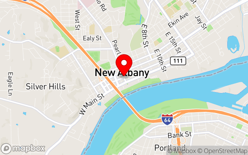 Map for INfancy Onward Infant and Early Childhood Mental Health Conference at Indiana University Southeast, New Albany, IN