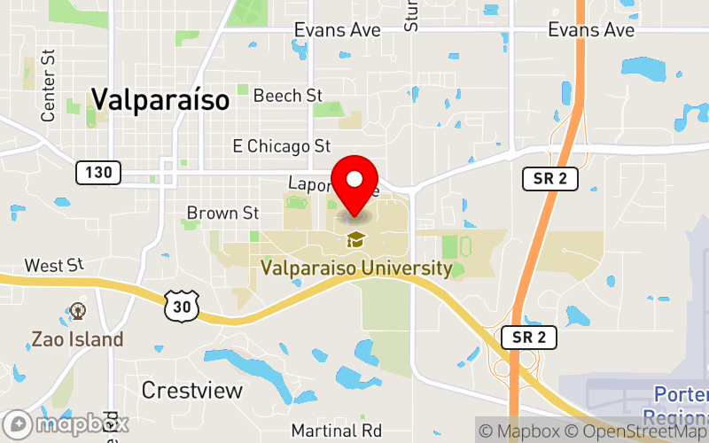 Map for Reimagine Conference 2025 at 1509 Chapel Dr, Valparaiso, IN