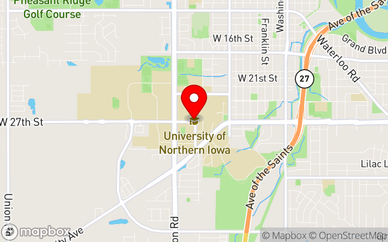 Map for PTSD Awareness & Suicide Prevention Conference at 1227 W 27th St, Cedar Falls, IA 50614 Map for PTSD Awareness & Suicide Prevention Conference at 1227 W 27th St, Cedar Falls, IA 50614