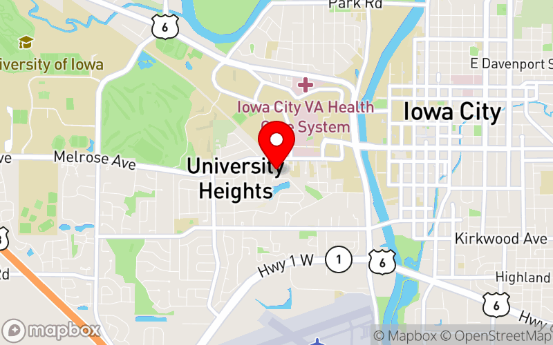 Map for LGBTQ Health and Wellness Conference at 901 Melrose Ave, Iowa City, IA 52242, United States