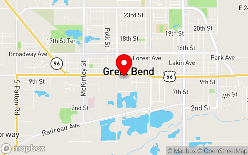 Map for The 2025 Stepping Up KS and KDADS Mobile Crisis Symposium at 3111 10th Street, Great Bend, KS 67530 Map for The 2025 Stepping Up KS and KDADS Mobile Crisis Symposium at 3111 10th Street, Great Bend, KS 67530