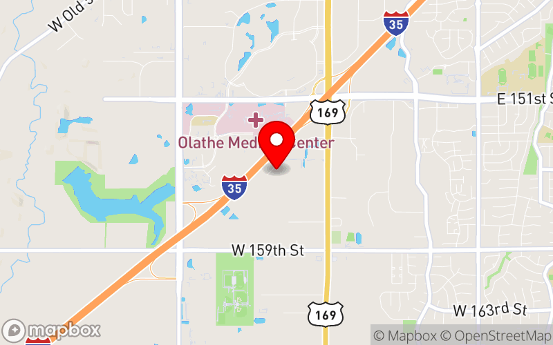 Map for KSAPT 2025 Conference with Dr. Robert Grant at 15475 South Rogers Road, Olathe, KS 66062