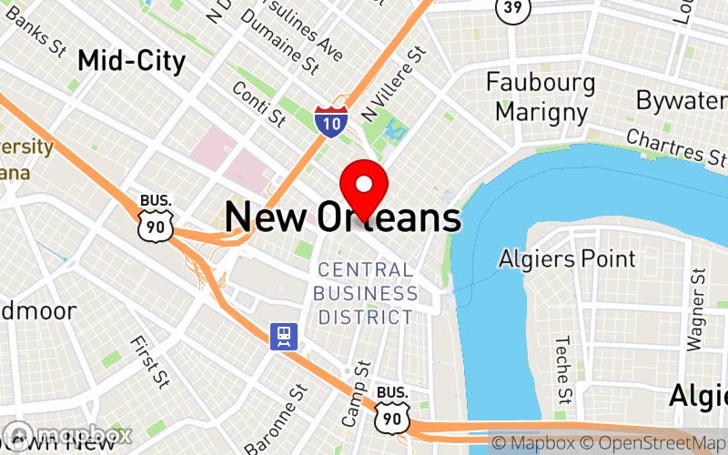 Map for 2025 Annual Meeting at 921 Canal Street, New Orleans, Louisiana