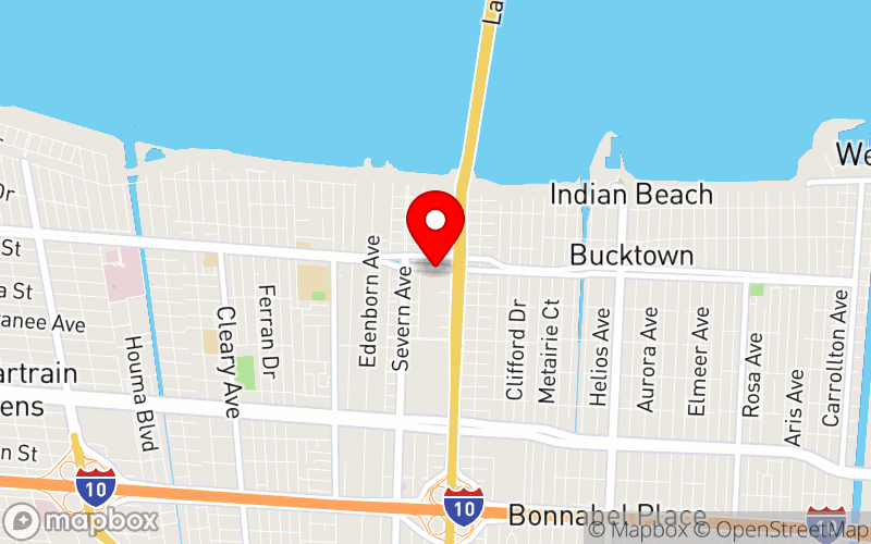Map for Levels of Care: Eating Disorder Treatment, April 2025 at 3300 W Esplanade Ave S 603, Metairie, LA 70002