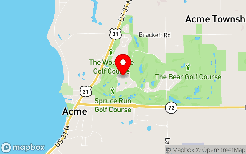 Map for Tribal Behavioral Health Conference: Embracing Gratitude – Miigwechiwendamowin at 100 Grand Traverse Village Blvd, Acme, MI 49610