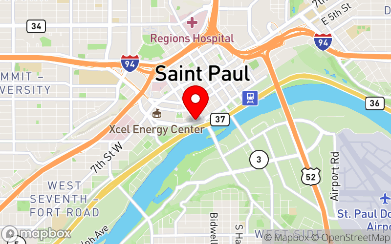 Map for 2025 NAMI Minnesota State Conference at 175 W Kellogg Blvd, St Paul, MN 55102 Map for 2025 NAMI Minnesota State Conference at 175 W Kellogg Blvd, St Paul, MN 55102