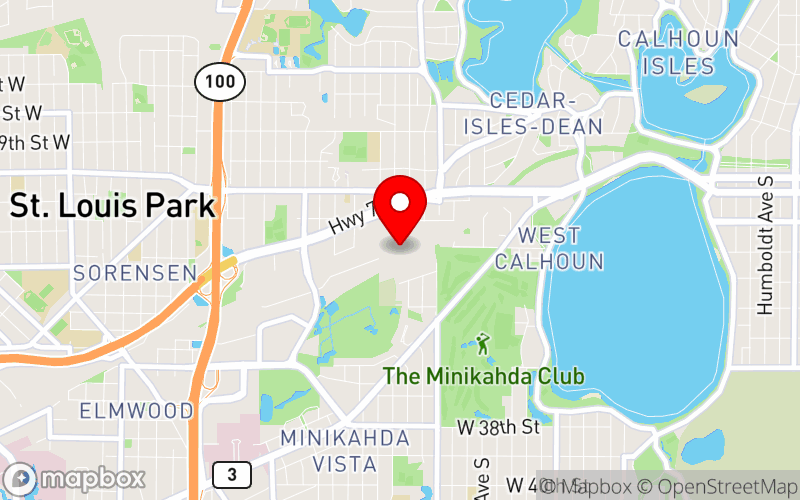 Map for MPA 89th Annual Conference at 4248 Park Glen Road, Minneapolis, MN 55416