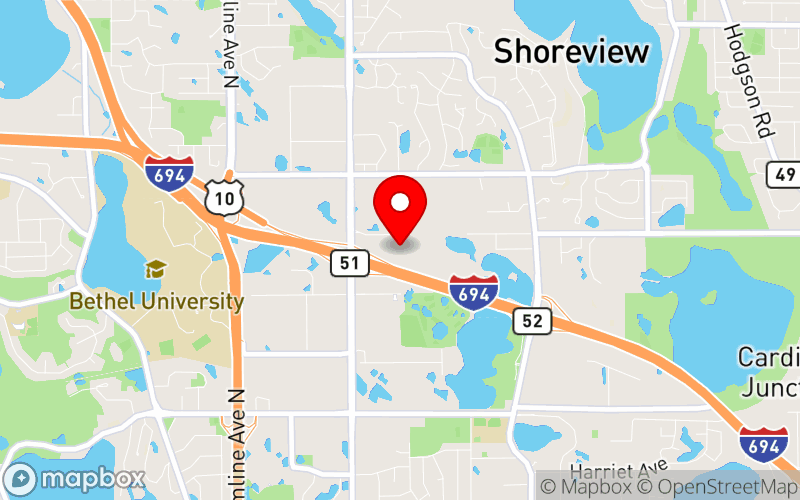 Map for Criminal Justice Mental Health Summit 2025 at 1000 Gramsie Road, Shoreview, Minnesota 55126, United States