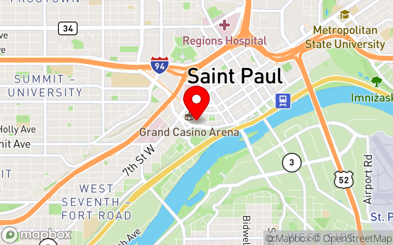 Map for MACMH | 2025 Infant & Early Childhood Conference at 175 Kellogg Blvd, St. Paul, MN 55102, United States