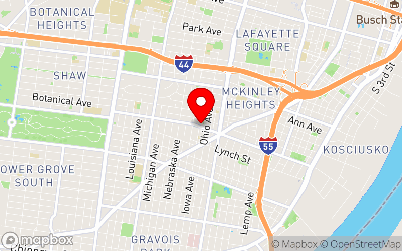 Map for Annual Conference 2025 Held In Mind: Celebrating Babies Through Reflective Practice at 2717 Sidney Street, St. Louis, MO, 63104, United States