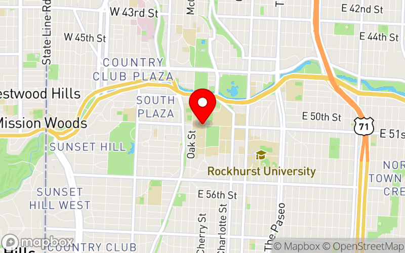 Map for Annual Empowerment Conference at 5100 Cherry Street, Kansas City, MO 64112