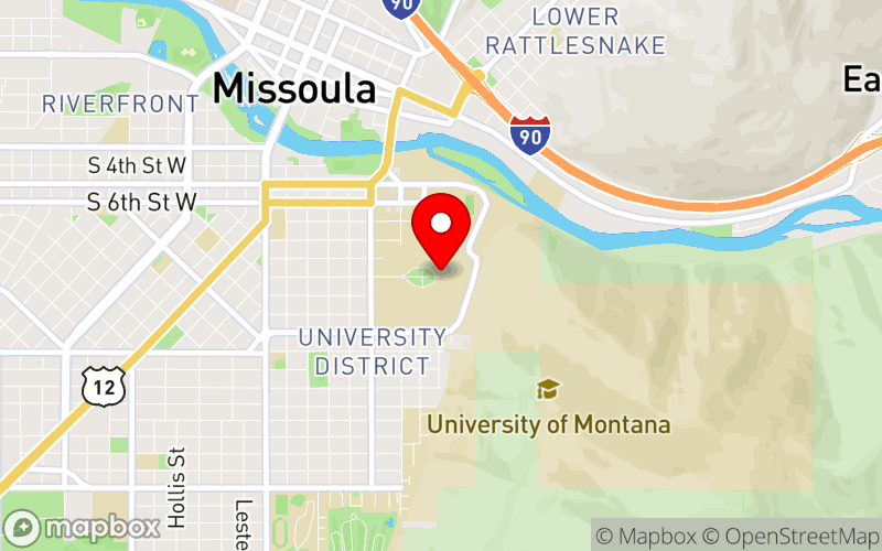 Map for Montana Conference on Suicide Prevention at 32 Campus Drive, UC Ballroom Missoula, MT 59812