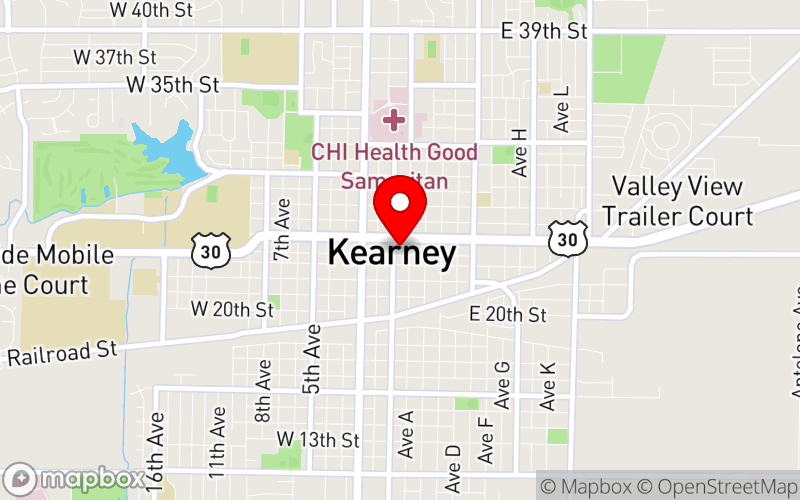 Map for Bridges to Mental Health at 2401 Central Ave, Kearney, NE 68847 Map for Bridges to Mental Health at 2401 Central Ave, Kearney, NE 68847