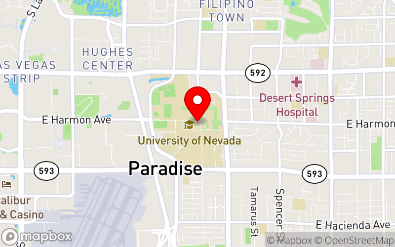 Map for 2025 Criminal Justice Mental Health Conference at 4505 South Maryland Parkway, Las Vegas, NV 89154
