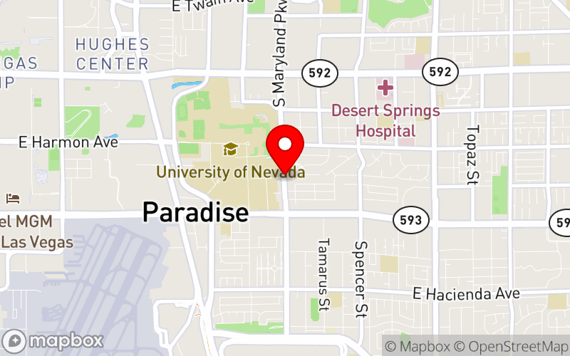 Map for 4 Day EFT Externship at 6560 S. Surrey St, Las Vegas, NV 89119