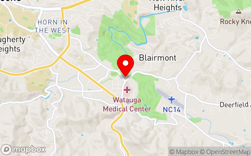 Map for Growing Well Conference at 1179 State Farm Road, Boone, NC 28607