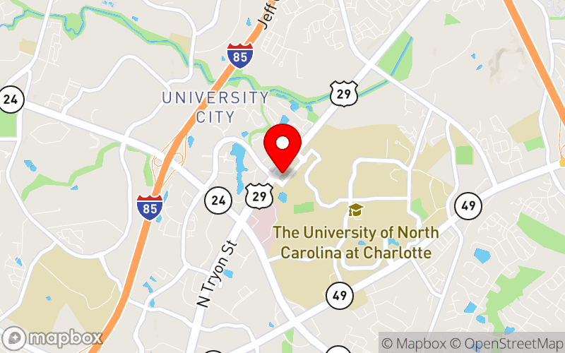 Map for Southeast Regional Conference on Mental Health at 9041 Robert D. Snyder Rd, Charlotte, NC 28262