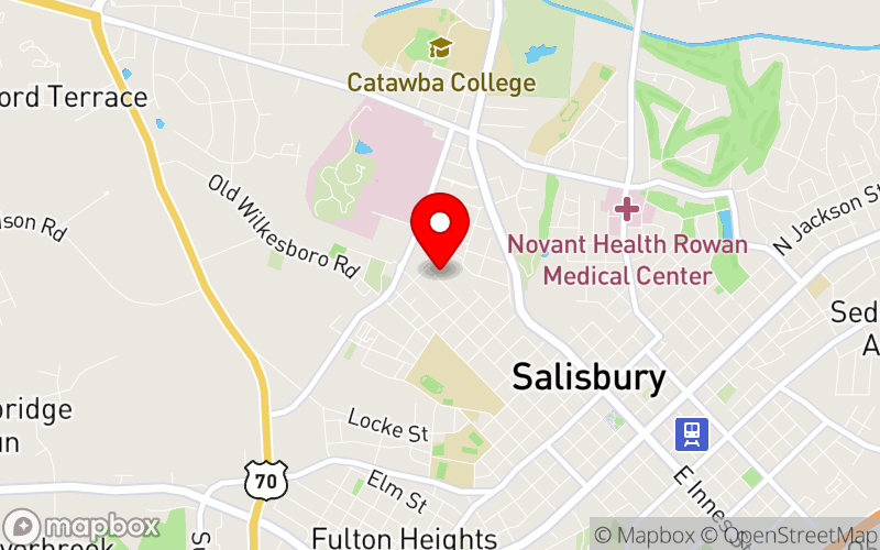 Map for Bridge Builders Men's Mental Health Conference 2025 at 1402 W Bank Street, Salisbury, NC 28144, United States Map for Bridge Builders Men's Mental Health Conference 2025 at 1402 W Bank Street, Salisbury, NC 28144, United States