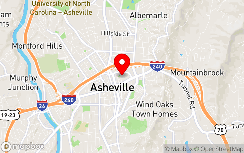 Map for 2025 Addiction Medicine Conference at 31 Woodfin St. Asheville, NC 28801 Map for 2025 Addiction Medicine Conference at 31 Woodfin St. Asheville, NC 28801