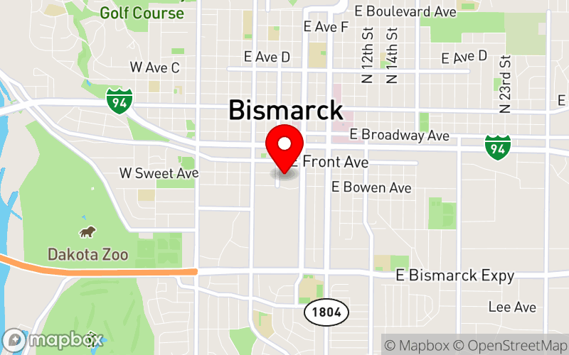 Map for 2025 Behavioral Health & Children and Family Services Conference at 315 S 5th St, Bismarck, ND 58504