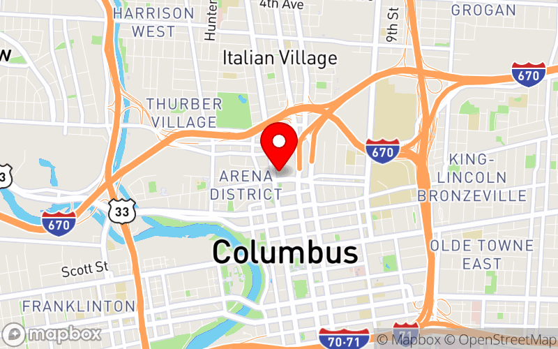 Map for 2025 Ohio Prevention Conference at 350 N High St, Columbus, OH, 43215